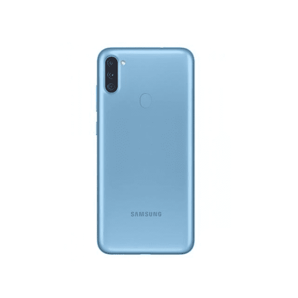 Back View of Sky Blue Samsung Galaxy A11