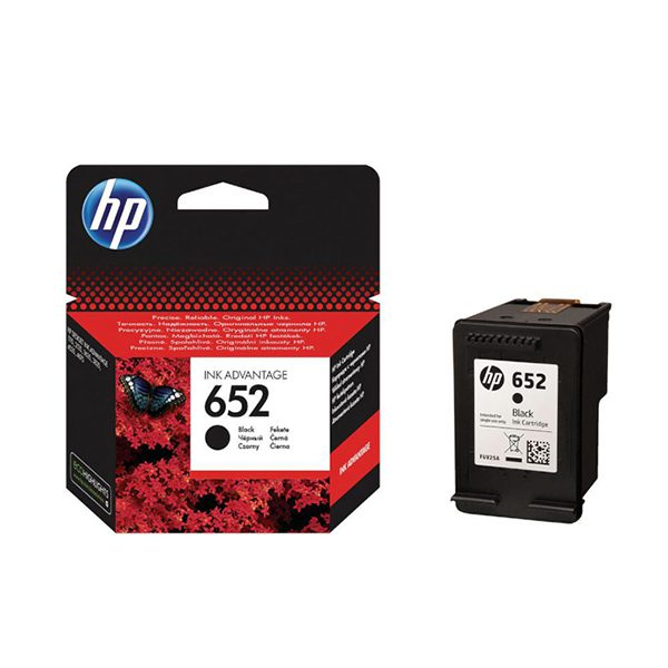 HP 652 Black Original Ink Advantage Cartridge (F6V25AE) with Box