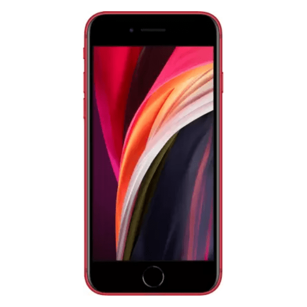 Front View of Red Apple iPhone SE (128 GB)