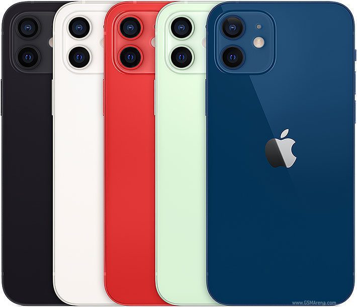 Back View of Apple iPhone 12 in All Color